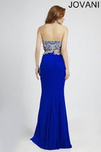 Load image into Gallery viewer, JOVANI Prom Halter Beaded 2 Piece Cocktail Dress 20370 Royal Blue Size 6
