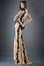 Load image into Gallery viewer, Jovani Evening Prom Dress 89902 Nude/black, size 4, Stretch Jersey
