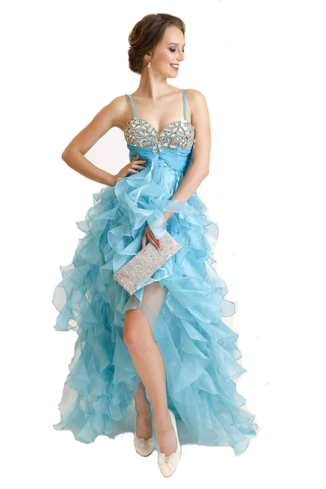 Sherri Hill Prom evening gown 2838, Blue, size 4