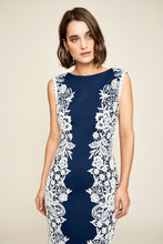 Load image into Gallery viewer, Tadashi Shoji BBH16036M Lace/Jersey Cocktail Dress, Navy/White, size 10
